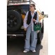 Wide leg jeans with slit at knee