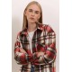 Червона подовжена сорочка оверсайз